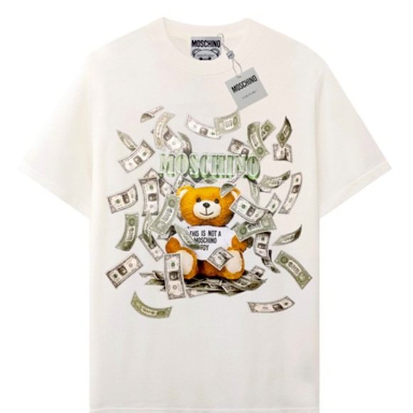 MOSCHiNO TEDDY LOVES CURRENCY TEE - Picture 4 of 4